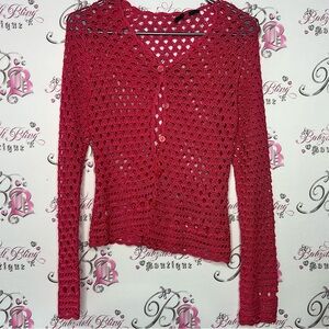 Hawaii cardigan pink mesh crochet button up stunning beach vibes beach bum 🏝️